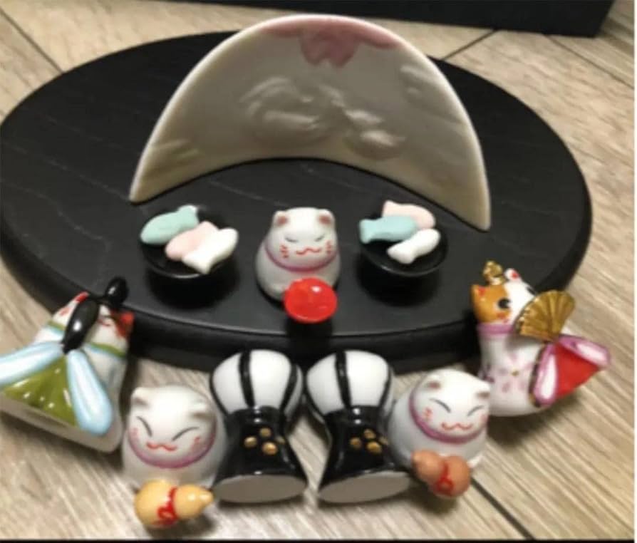 猫舎ねこや 春福ひな ひな祭り 雛祭り 置物 猫 和 陶器 ナガヤ